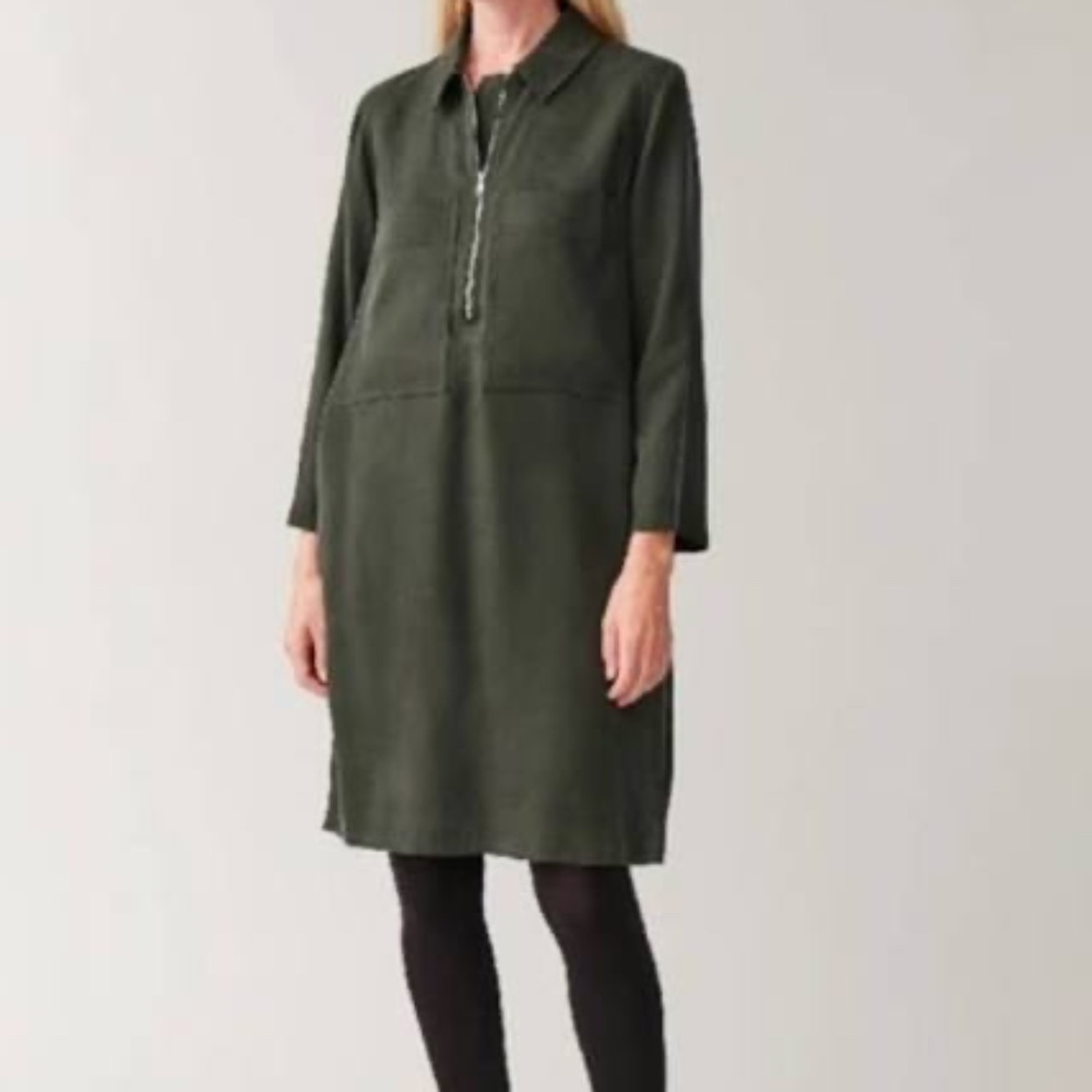 COS Green Shirt Dress NWT